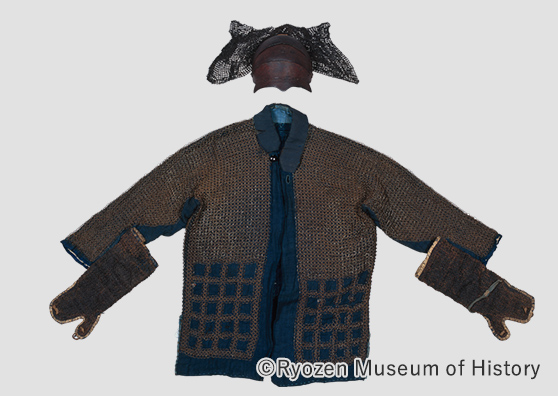 Chainmail armor of Kondo Isami (weight: approx. 6 kg)